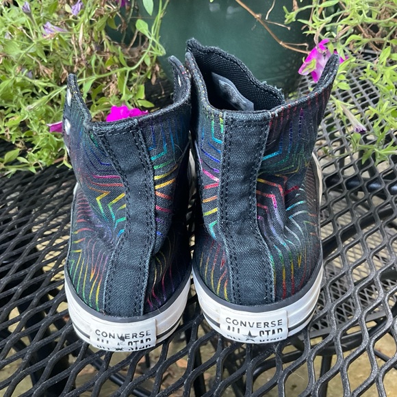 Classic Converse Cool Multicolor Iridescent All Star High Top Sneaker! - Picture 11 of 15